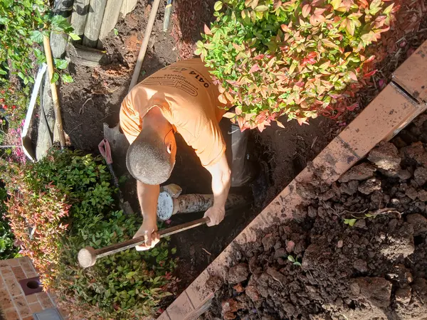 Drain shaft renewal in progress at a Glenwood property