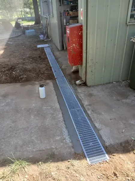 Stormwater drain installed on a Wallacia property, Penrith LGA